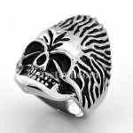 FSR07W92 flame angry Ghost Skull skeleton gothic Ring