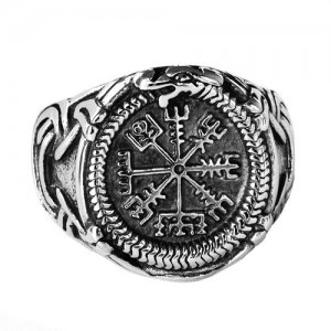 FSR21W18 Helm of Awe Valknut Viking ring