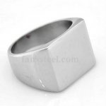 FSR05W24 engravable plain Square signet ring