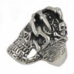 FSR13W82 claw press on skull ring