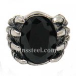 FSR13W40 wemen eagle claw hold the black stone ring