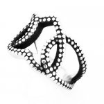FSR13W28 dot twist rope heart ring 