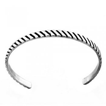 FSB00W77 Stainless steel jewelry oblique line slash bangle