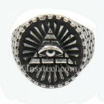 FSR13W52 egyptian bricks triangle all seeing eye ring