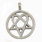 FSP06W04 HIM heartagram circle pendant