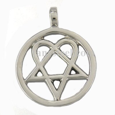 FSP06W04 HIM heartagram circle pendant