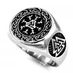 FSR20W95 Helm of Awe Viking valknut knot of the slain Valknot ring