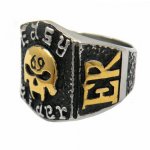 FSR11W08G 69 ER G skull easy rider biker ring