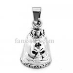 FSP17W94 CROSS BONE SKULL RIDER bell biker Pendant