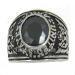 FSR10W27SB military ring United states Army American eagle spirit ring black stone CZ