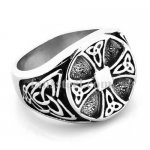 FSR20W22 tribal flower cross round Ring