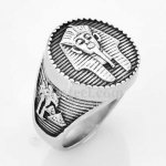 FSR14W32 palm tree indian chief head ring