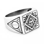 FSR20W32 triangle sun god's all seeing eye freemason ring 