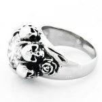 FSR10W05 Skulls rose stone ring