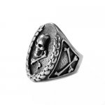 FSR22W35  Cross Bone Skull  ring