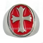 FSR07W69R Fleur De Lis Cross Signet Ring