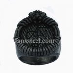 FSR14W39B lion head  Aries   zodiac sign ring