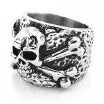 FSR21W11 Cross Bone Skull ring