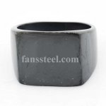 FSR05W24B engravable plain Square signet ring