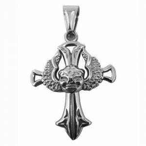FSP19W94 Skull Cross Pendant