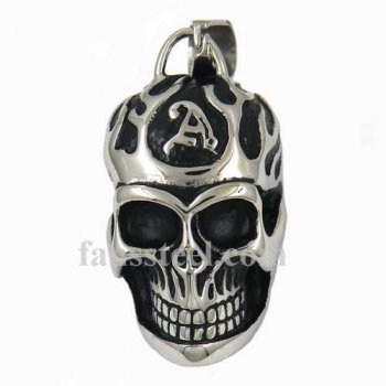 FSP16W60 flame skull biker Pendant