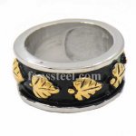 FSR08W62G Gold leaf band ring