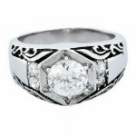 FSR10W06 star stone setting ring