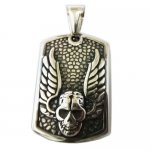 FSP19W09  Wings Skull Pendant