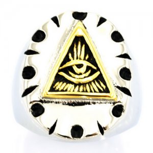 FSR20W81 triangle all seeing eye Ring