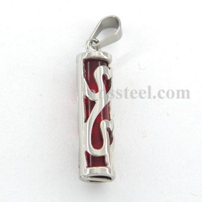 FSPR14050 tribal cylinder glass inlay pendant FSPR14050