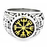 FSR20W67G Viking Compass Vegvisir ring