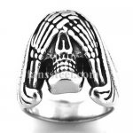 FSR20W43 bury head on hands skull ring