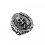 FSR22W35  Cross Bone Skull  ring