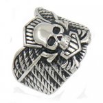 FSR11W70 Wing Skull biker ring