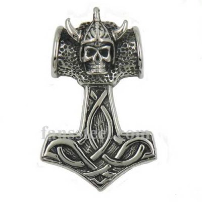 FSP16W03S Thors Hammer Vikinghead big pendant