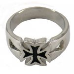 FSR02W27 Cut-out Maltese Cross Fancy Ring 