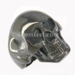 FSR09W02B  teeh open smiling skull ring 