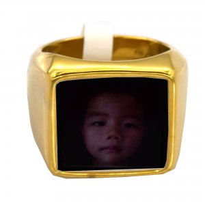 PHGR02 Customize Photo Ring Memorial Photo Ring Personalized Keepsake Gift