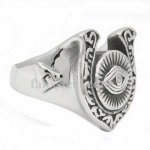 FSR12W76  sunshine triangle all seeing eye  Ring