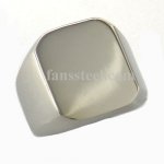 FSR05W99 shiny square SIGNET Ring 