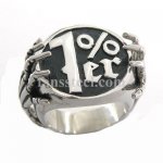 FSR10W41 skull hand hold one percent biker ring