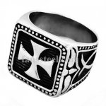 FSR11W10 Square cross fish Christ ring