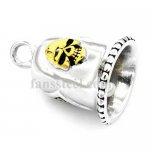 FSP17W92G one percenter skull rider bell biker Pendant
