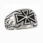 FSR10W65 flame iron german cross Ring