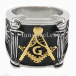 FSR09W77G  sunshine  Pillar masonic ring 