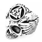 FSR20W80 eagle wings claw skull ring