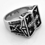 FSR08W94 Fleur De Lis  Shield  Cross Ring