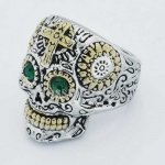 FSR13W15GGR  gear eye sunflower mechanic skull ring