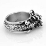 FSR08W03B Spiral Dragon Chinese Zodiac Sign ring 