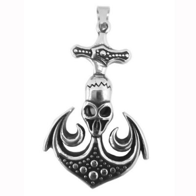 FSP19W57 Skull Anchor Pendant